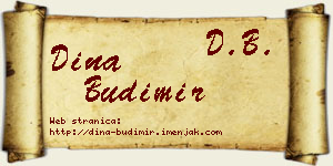 Dina Budimir vizit kartica